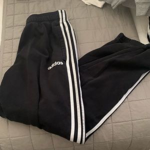 Adidas black stripe sweatpants